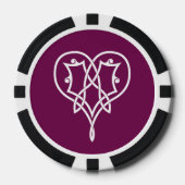 ワインでケルトハートを織る ポーカーチップ (正面)