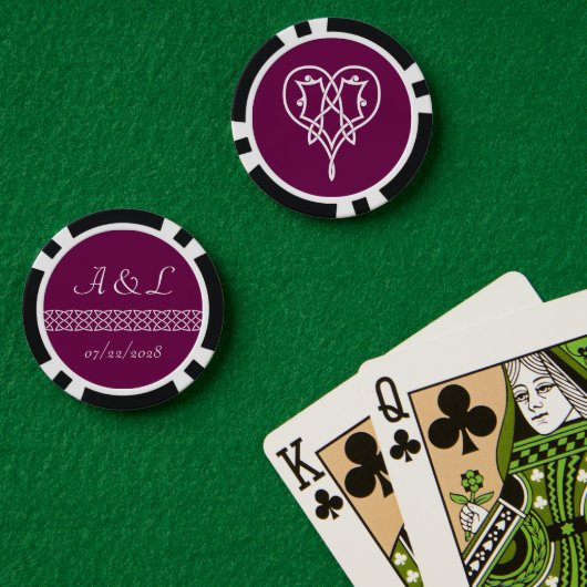 ワインでケルトハートを織る ポーカーチップ (ポーカーテーブル (ダブル))