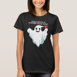 ワインでハロウィンはもっと楽しい Tシャツ
