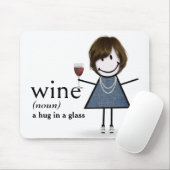 ワインでフィギュアの女の子を突き刺す マウスパッド (マウス)