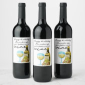 ワインで年齢が向上することを覚えるハッピーバースデー ワインラベル (ボトル)