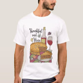 ワインで感謝祭を楽しもう - 感謝祭 Tシャツ (正面)