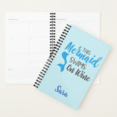 ワインで泳ぐ人魚パーソナライズされた プランナー手帳 (ディスプレー)