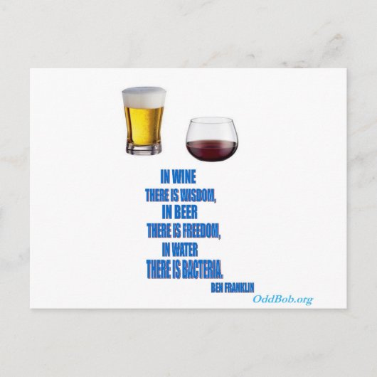 ワインで… ポストカード (正面)