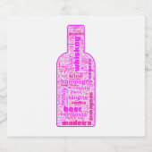 ワインときらめくワインラベル – Word Cloud スパークリングワインラベル (シングルラベル)