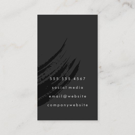 ワインとつる植物のロゴ 名刺 (裏面)