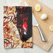 ワインとの抽象芸術 キッチンタオル (四つ折り)