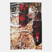 ワインとの抽象芸術 キッチンタオル (縦)