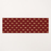 ワインとエレガント金ゴールドパイナップルパターンヨガマット ヨガマット (正面(横))