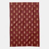 ワインとエレガント金ゴールドパイナップル キッチンタオル (縦)