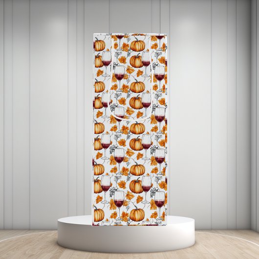 ワインとカボチャの水彩秋 ワインギフトバッグ