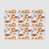 ワインとカボチャの水彩秋 薄葉紙 (正面)