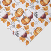 ワインとカボチャの水彩秋 薄葉紙 (詳細)