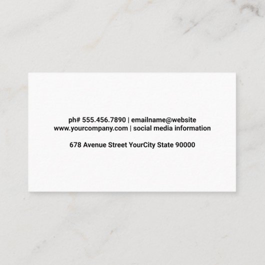 ワインとガラスのボトル | 赤ワイン 名刺 (裏面)