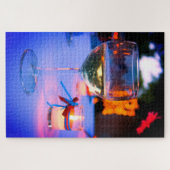 ワインとキャンドル ジグソーパズル (横)