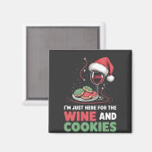 ワインとクッキーだけが楽しみなクリスマス マグネット (正面/裏面)