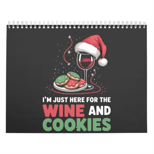 ワインとクッキーのクリスマスのためにここにいる カレンダー (カバー)