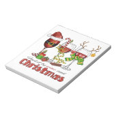 ワインとクリスマスで燃料を供給 ノートパッド (回転)