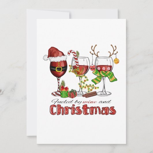 ワインとクリスマスで燃料を供給 招待状 (正面)