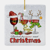 ワインとクリスマスの飾り セラミックオーナメント (裏面)