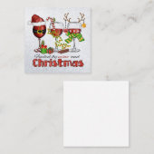 ワインとクリスマスグリーティングカード ノートカード (正面/裏面)