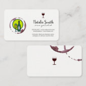 ワインとコルクねじ |ワイナリー畑 名刺 (正面/裏面)