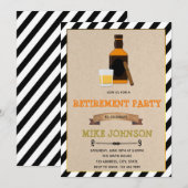 ワインとシガーをテーマにしたパーティーの招待状 招待状 (正面/裏面)