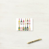 ワインとシャンパンボトル ポストイット (デスク上)