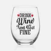 ワインとステムレス感じワイ素晴らしングラスを飲む ステムなしワイングラス (正面)