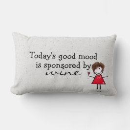 ワインとスニーカーで女の子を突き刺す ランバークッション