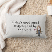 ワインとスニーカーで女の子を突き刺す ランバークッション (ブランケット)