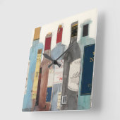 ワインとスピリッツ スクエア壁時計 (傾斜)