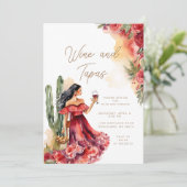 ワインとタパスメキシコ招待状 招待状 (スタンド正面)