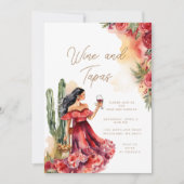 ワインとタパス メキシカンパーティ招待状 招待状 (正面)