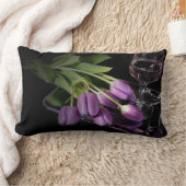 ワインとチューリップ ランバークッション (ブランケット)