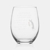 ワインとチョコレートおもしろい猫のペアリング ステムなしワイングラス (裏面)