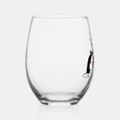 ワインとチョコレートおもしろい猫のペアリング ステムなしワイングラス (右)