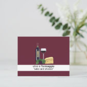 ワインとチーズのはがき ポストカード (スタンド正面)