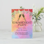 ワインとチーズのカラフルエンゲージパーティー 招待状 (スタンド正面)