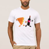 ワインとチーズのパーティーで笑いを Tシャツ (正面)