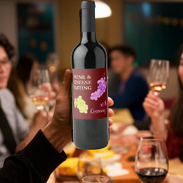 ワインとチーズのパーティードリンクはデコを行う ワインラベル