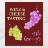 ワインとチーズのパーティードリンクはデコを行う ワインラベル (シングルラベル)