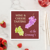 ワインとチーズのパーティードリンク紙ナプキン スタンダードランチョンナプキン (インサイチュ)