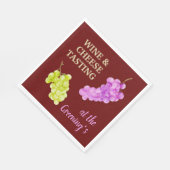 ワインとチーズのパーティードリンク紙ナプキン スタンダードランチョンナプキン (角)
