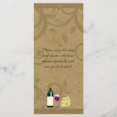 ワインとチーズのパーティーメニューラックカード メニュー (裏面)