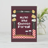 ワインとチーズのパーティー付き引用文 招待状 (スタンド正面)