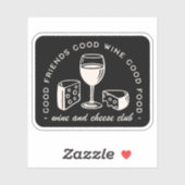 ワインとチーズのパーティー夜 シール (シート)