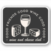 ワインとチーズのパーティー夜 シール (正面)