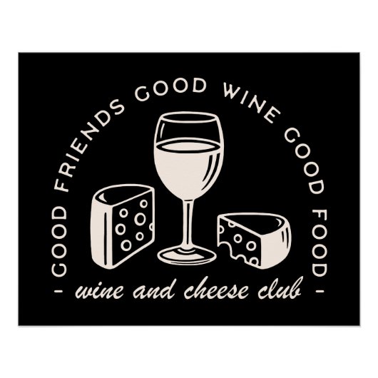ワインとチーズのパーティー夜 ポスター (正面)
