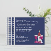 ワインとチーズのパーティー　ブライダルシャワー 招待状 (スタンド正面)